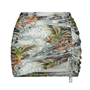 NWT Ed Hardy Dragon Wings Mesh Mini Skirt Sz M